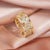 Original Design Luxurious Novelty Copper Gold Plated Gold Plated Copper Gold Plated Rings In Bulk