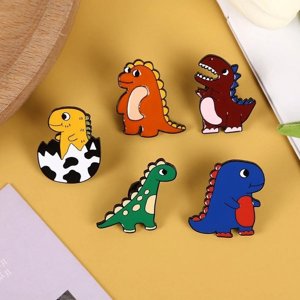 Original Design Pin Dinosaur Alloy Stoving Varnish Kid'S Brooches