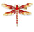 Original Design Pin Dragonfly Alloy Plating Inlay Artificial Gemstones Women's Brooches