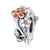 Original Design Simple Style Flower Petal Sterling Silver Inlay Zircon Jewelry Accessories