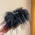 Oversized Feather Large Intestine Hair Band Female Hair Tie Furry Hair Rope Plush Autumn And Winter High Sense Headdress Ponytail Hair Rope