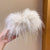 Oversized Feather Large Intestine Hair Band Female Hair Tie Furry Hair Rope Plush Autumn And Winter High Sense Headdress Ponytail Hair Rope