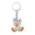 PVC Cartoon Keychain Farm Animal Rabbit Cute Keychain Metal Key Ring Party