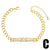 Copper Cuban Link Chain Curb Chain Plating Hollow Out Inlay Paper Clip Star Heart Shape Zircon Bracelets