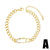 Copper Cuban Link Chain Curb Chain Plating Hollow Out Inlay Paper Clip Star Heart Shape Zircon Bracelets