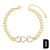 Copper Cuban Link Chain Curb Chain Plating Hollow Out Inlay Paper Clip Star Heart Shape Zircon Bracelets