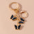 Pastoral Butterfly Zinc Alloy Keychain