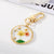 Pastoral Flower Alloy Epoxy Women's Keychain 1 Piece