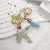 Pastoral Flower Butterfly Crystal Women's Bag Pendant Keychain