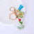 Pastoral Flower Butterfly Crystal Women's Bag Pendant Keychain