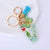 Pastoral Flower Butterfly Crystal Women's Bag Pendant Keychain