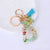 Pastoral Flower Butterfly Crystal Women's Bag Pendant Keychain