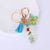 Pastoral Flower Butterfly Crystal Women's Bag Pendant Keychain