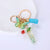 Pastoral Flower Butterfly Crystal Women's Bag Pendant Keychain