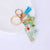 Pastoral Flower Butterfly Crystal Women's Bag Pendant Keychain