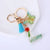 Pastoral Flower Butterfly Crystal Women's Bag Pendant Keychain