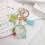 Pastoral Flower Butterfly Crystal Women's Bag Pendant Keychain