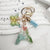 Pastoral Flower Butterfly Crystal Women's Bag Pendant Keychain