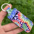 Pastoral Sunflower Lips Leopard Polyester Keychain