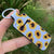 Pastoral Sunflower Lips Leopard Polyester Keychain