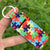 Pastoral Sunflower Lips Leopard Polyester Keychain