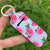 Pastoral Sunflower Lips Leopard Polyester Keychain