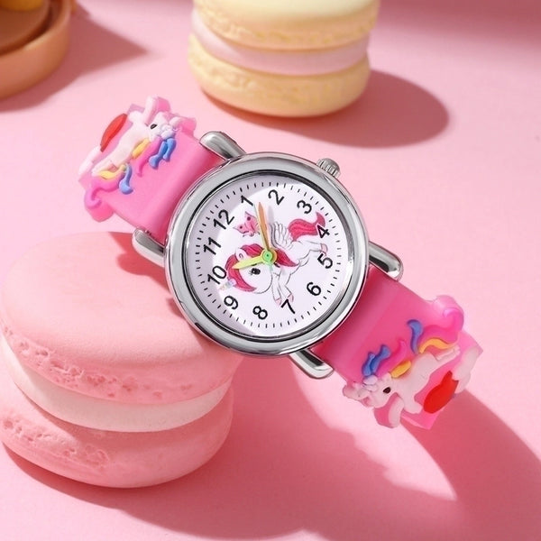 Pattern Series Children's Watch Color Plastic Belt Boys And Girls Student Wrist Watch Gift Watch