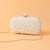 Pearl Embroidery Solid Color Oval Evening Bags