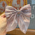 Pearl Satin Medium Bow Hairpin Back Head Hairpin Temperament Duckbill Clip Headdress