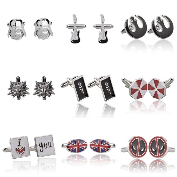 Pin Cartoon Character Alloy Stoving Varnish Unisex Cufflinks