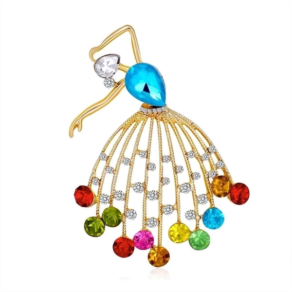 Pin Cartoon Character Rhinestone Artificial Gemstones Women'S Brooches