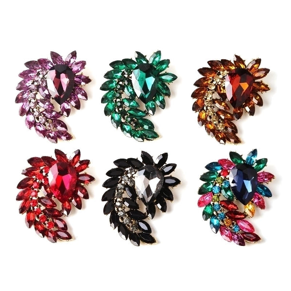 Pin Flower Alloy Inlay Artificial Gemstones Women's Brooches