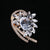 Pin Flower Alloy Inlay Glass Women's Brooches