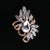 Pin Flower Alloy Inlay Glass Women's Brooches