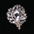 Pin Flower Alloy Inlay Glass Women's Brooches