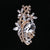 Pin Flower Alloy Inlay Glass Women's Brooches