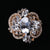 Pin Flower Alloy Inlay Glass Women's Brooches