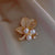 Pin Flower Rhinestone Plating Artificial Gemstones Women'S Brooches