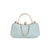 Pink Blue Gold Pu Leather Solid Color Square Evening Bags