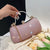 Pink Gold Silver Polyester Solid Color Sewing Thread Pillow Shape Evening Bags