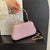 Pink Gold Silver Polyester Solid Color Square Evening Bags