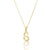 Platform New Stainless Steel Antique Slub-shaped 26 Letter Necklace Hot Gold English Titanium Steel Pendant Wholesale