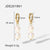 Plating Stainless Steel No Inlaid Gold Plated Earrings