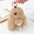 Plush Rabbit Color Block Chain Bag Charms