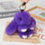 Plush Rabbit Color Block Chain Bag Charms