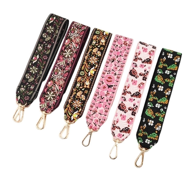 Polyester Cotton Color Block Bag Strap