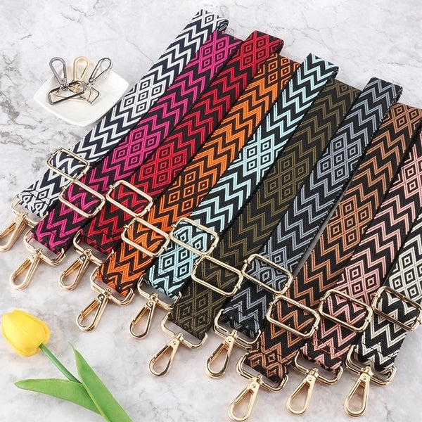 Polyester Geometric Bag Strap