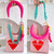 Polyester Letter Heart Shape Bag Strap