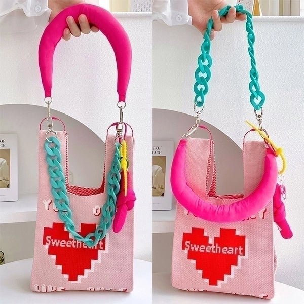 Polyester Letter Heart Shape Bag Strap