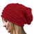 Popular Pleated Flanging Pullover Hat Women's Autumn And Winter Ski Wool Hat  Outdoor Knitted Hat